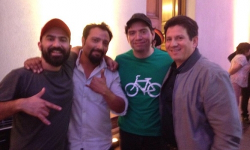 Con Don Rorro, Juanito Ayala y Otro mono del Consejo de la música